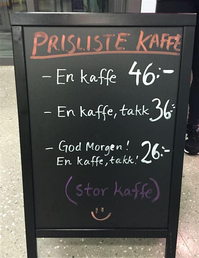 Kaffeskilt - Giv dine kunder et smil på læben